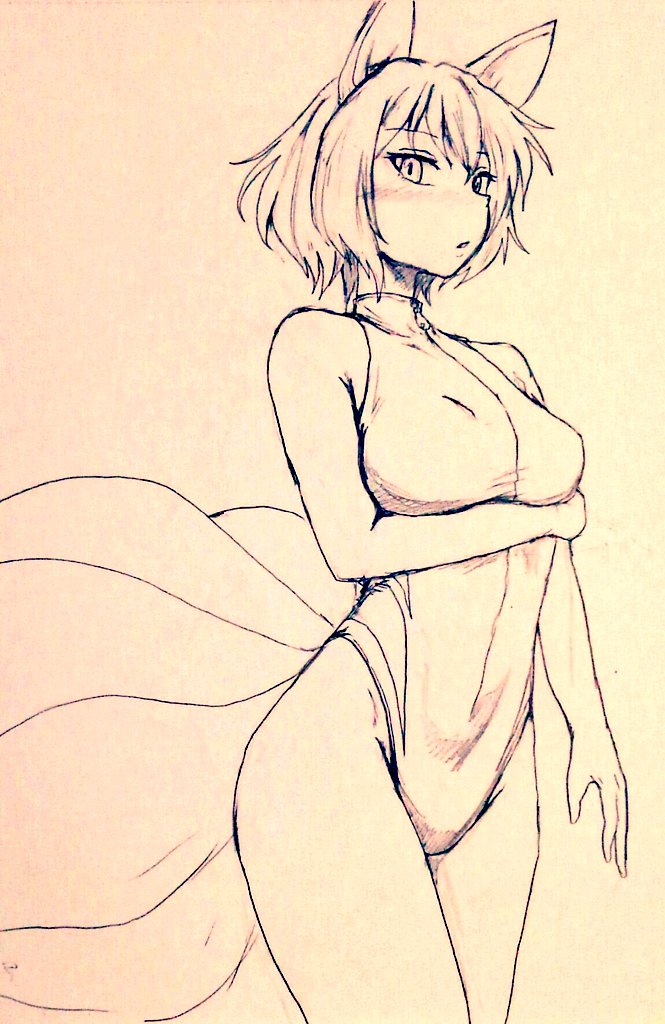 yakumo ran (touhou) drawn by d-m_(dii_emu)