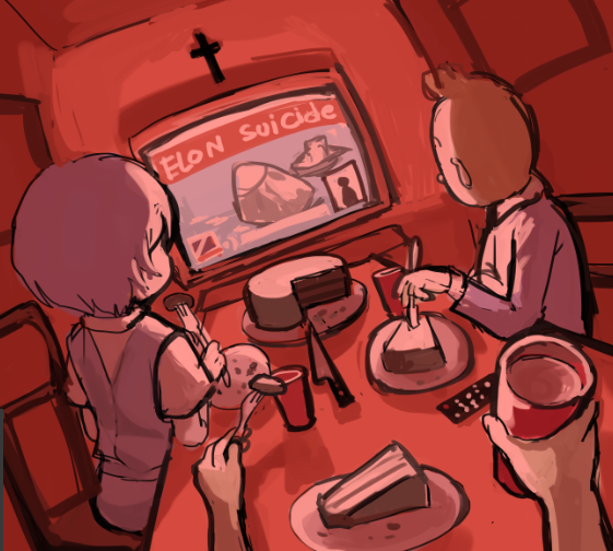 ayanami rei, elon musk, and tintin (neon genesis evangelion and 1 more) drawn by nvi2762