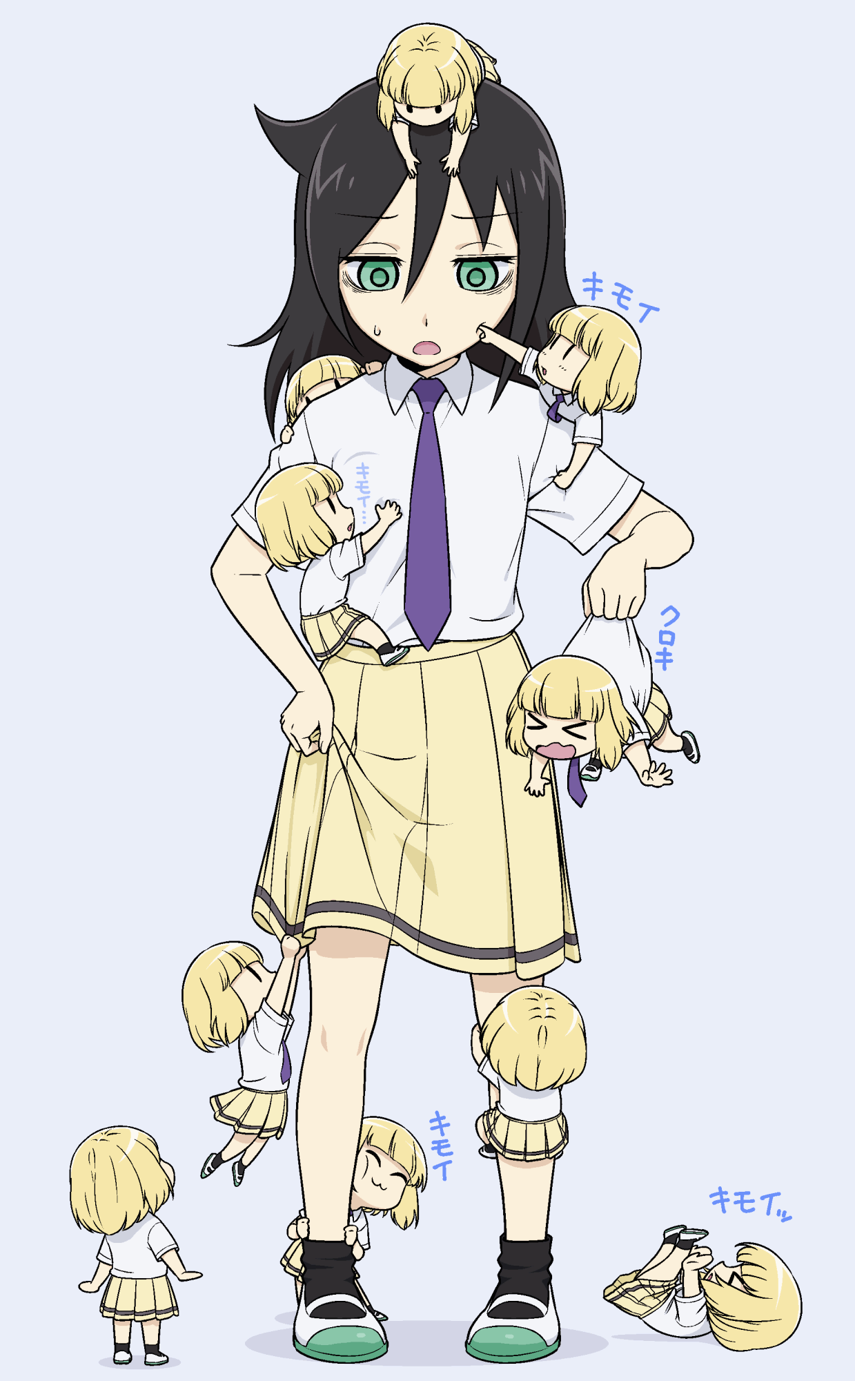 kuroki tomoko and uchi emiri (watashi ga motenai no wa dou kangaetemo omaera ga warui!) drawn by ichikawa_masahiro