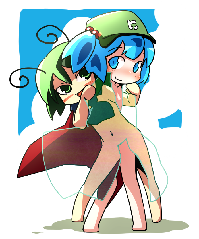 kawashiro nitori and wriggle nightbug (touhou) drawn by ugif