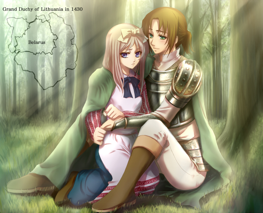 belarus and lithuania (axis powers hetalia) drawn by sasano_shiki