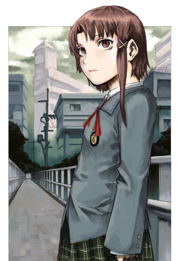 iwakura lain (serial experiments lain) drawn by shaun_(nine_o)
