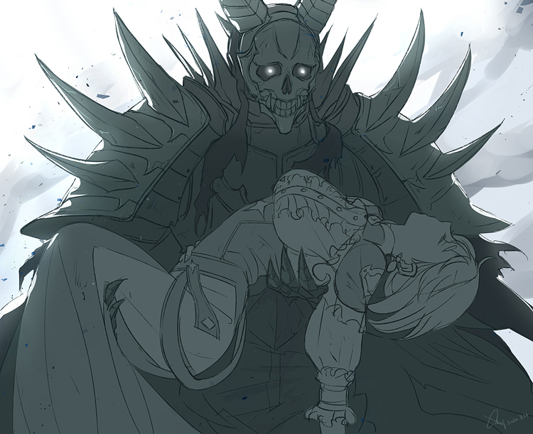 mercedes von martritz and death knight (fire emblem and 1 more) drawn by nijihayashi