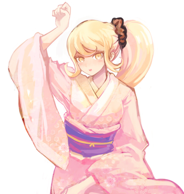 saionji hiyoko (danganronpa and 1 more) drawn by heke