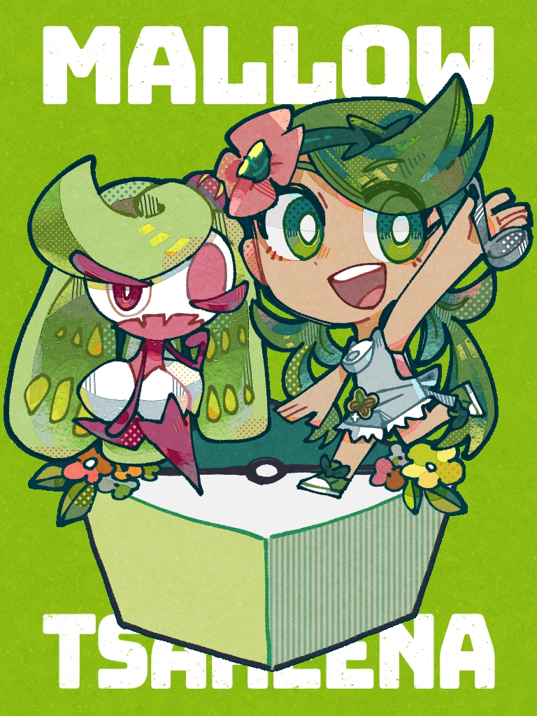 mallow and tsareena (pokemon and 1 more) drawn by nekopon1478