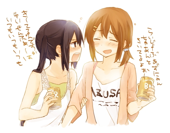 nakano azusa and hirasawa yui (k-on!) drawn by picocopi