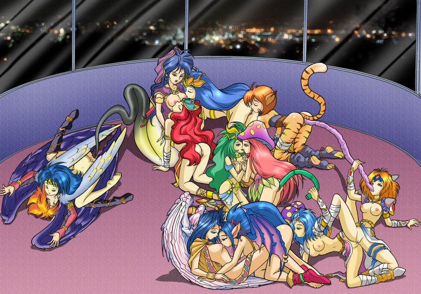 rinpoo chuan, nina, deis, spar, patty the phantom thief, and 6 more (breath of fire and 1 more) drawn by bbmbbf and palcomix