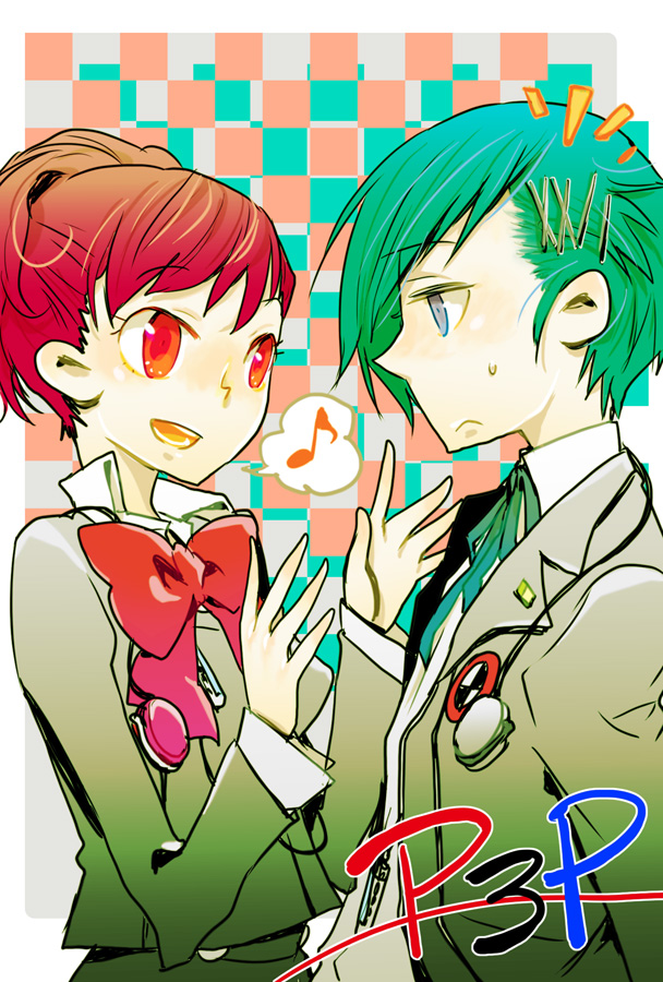 yuuki makoto and shiomi kotone (persona and 2 more) drawn by suminohirune