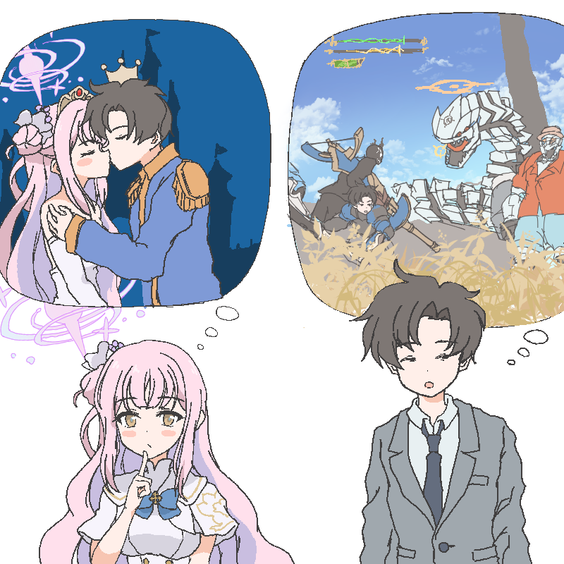 sensei, mika, binah, and kaiser pmc director (blue archive and 3 more) drawn by tififox