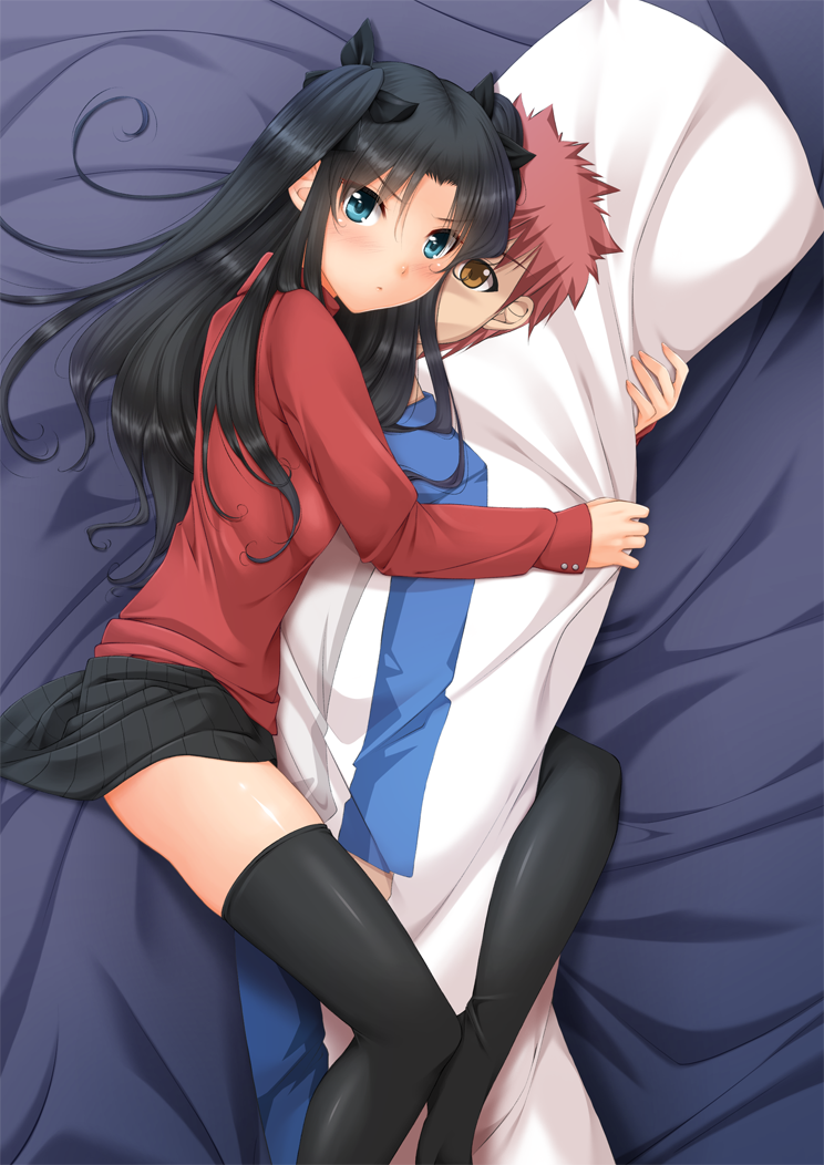 tohsaka rin and emiya shirou (fate and 1 more) drawn by chiro