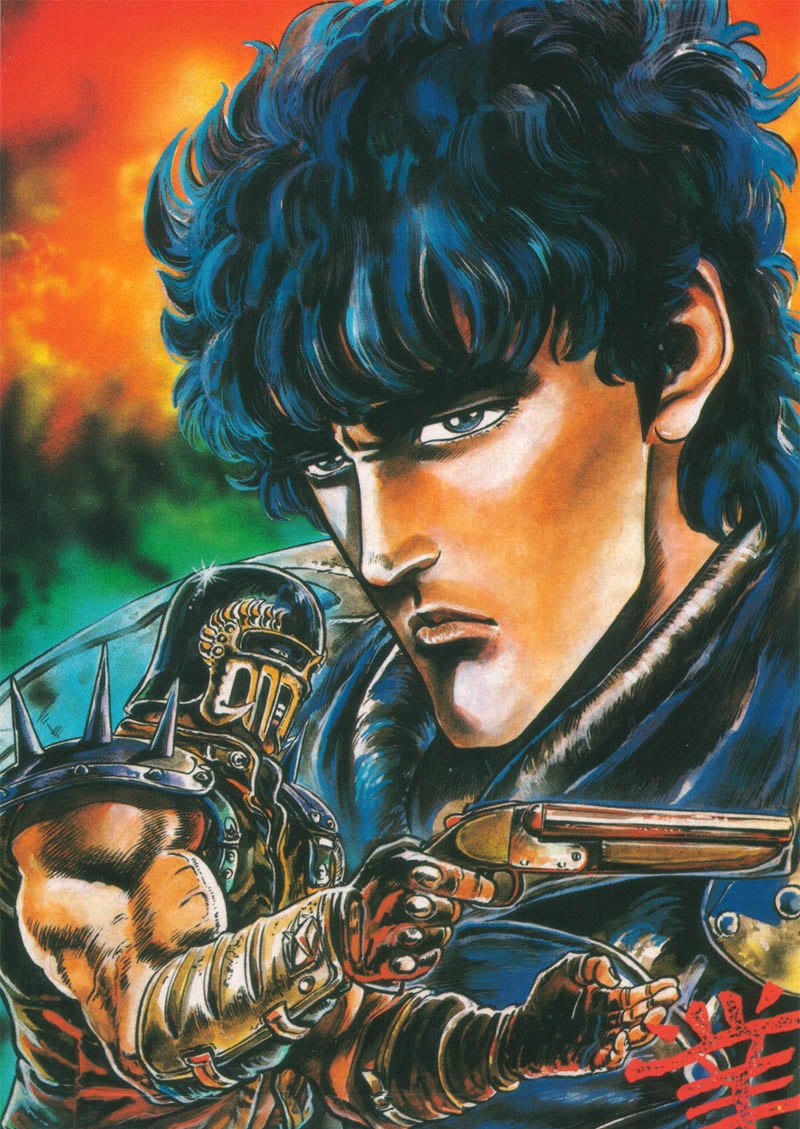 kenshiro and jagi (hokuto no ken) drawn by hara_tetsuo