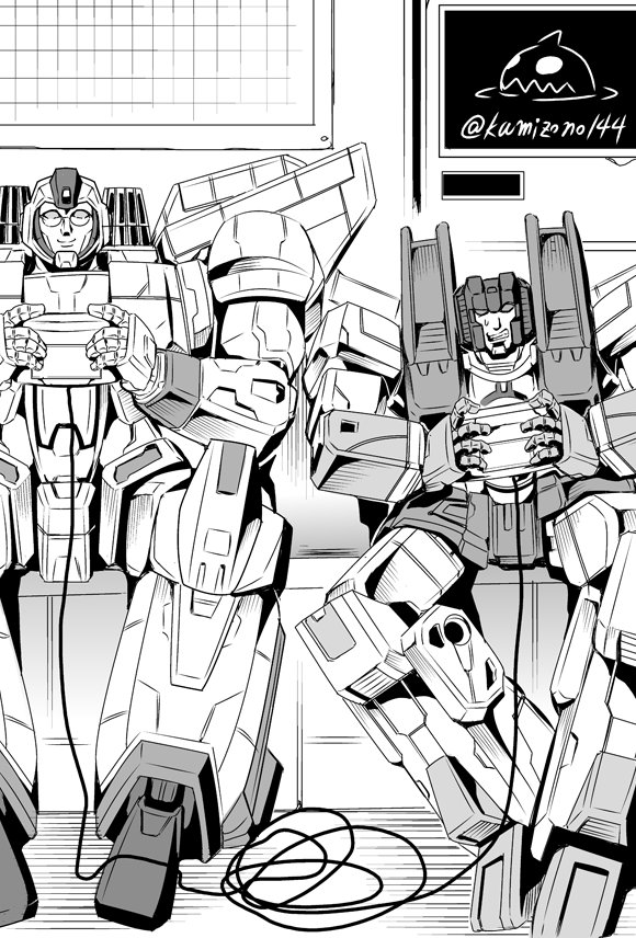 starscream and jetfire (transformers and 1 more) drawn by kamizono_(spookyhouse)