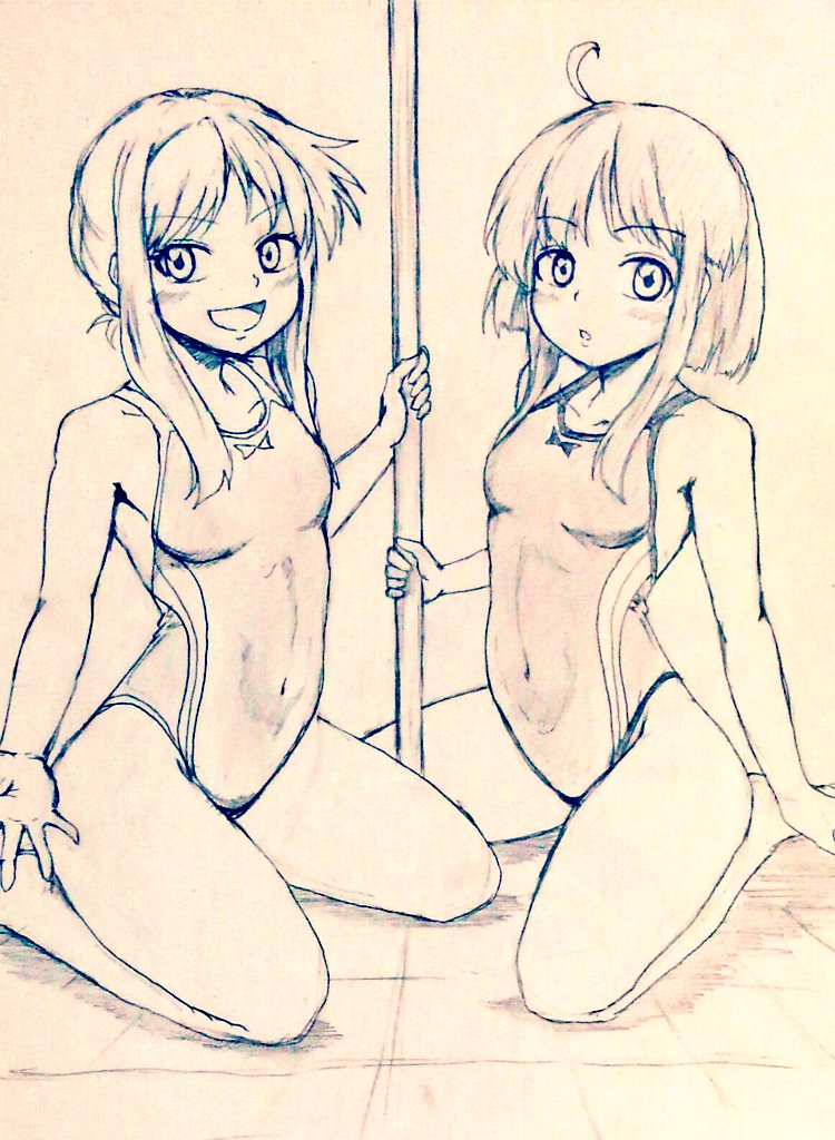 nishida satono and teireida mai (touhou) drawn by d-m_(dii_emu)