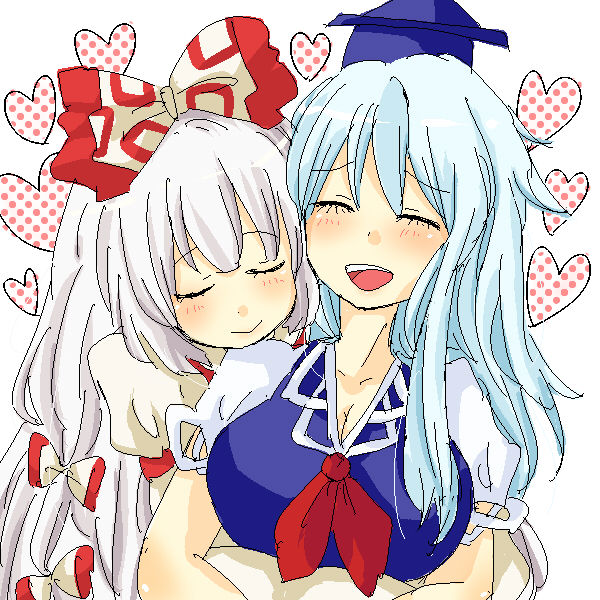 fujiwara no mokou and kamishirasawa keine (touhou) drawn by zawameki