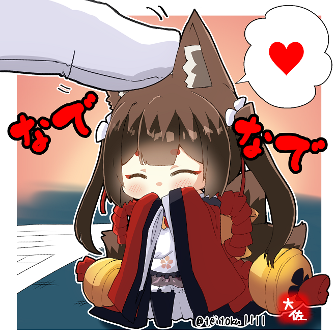 commander and amagi-chan (azur lane) drawn by taisa_(kari)