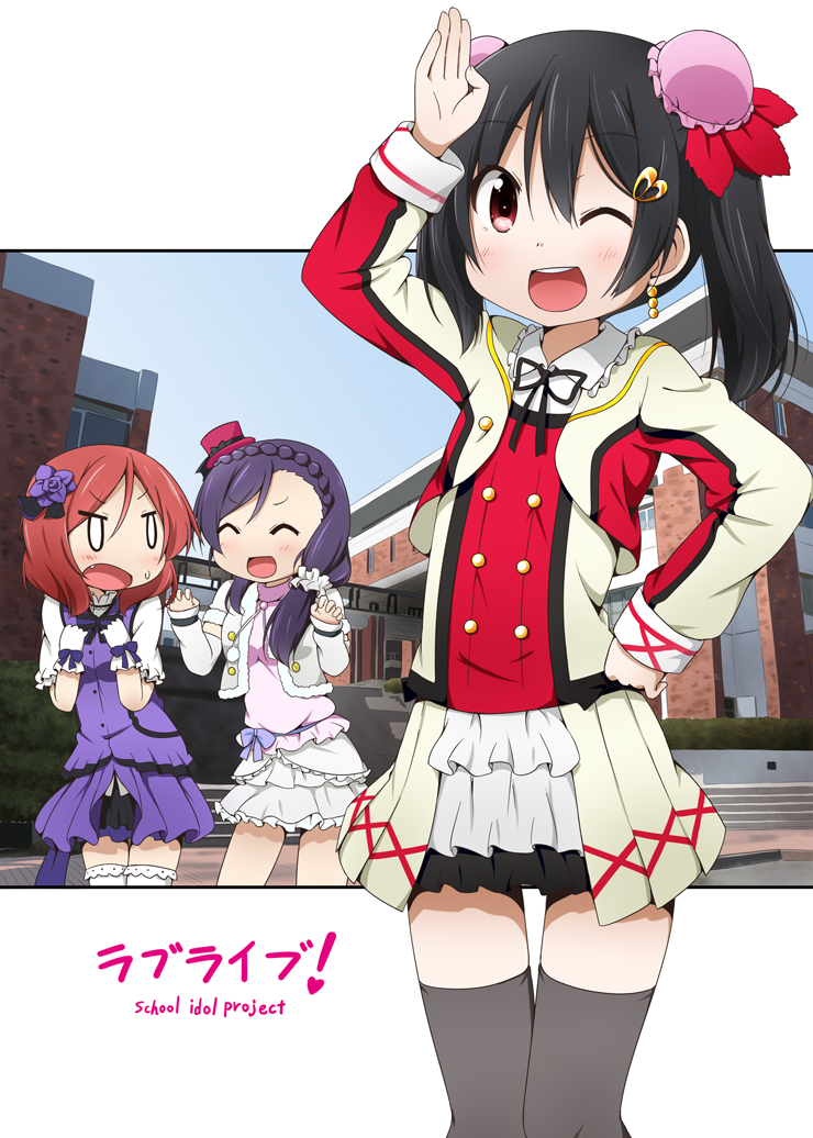 nishikino maki, tojo nozomi, and yazawa nico (love live! and 1 more) drawn by miyako_hito