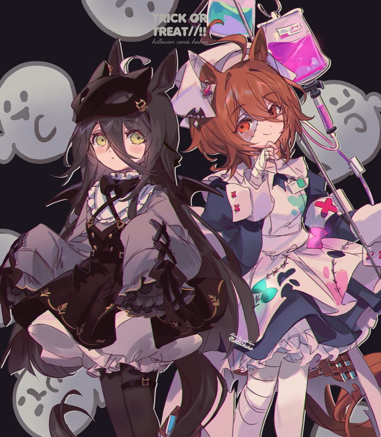 agnes tachyon and manhattan cafe (umamusume) drawn by welchino