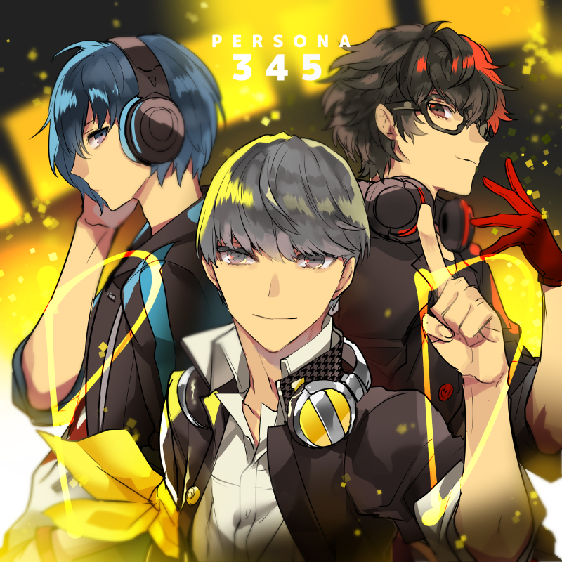 narukami yu, yuuki makoto, and amamiya ren (persona and 7 more) drawn by mami_(apsaras)