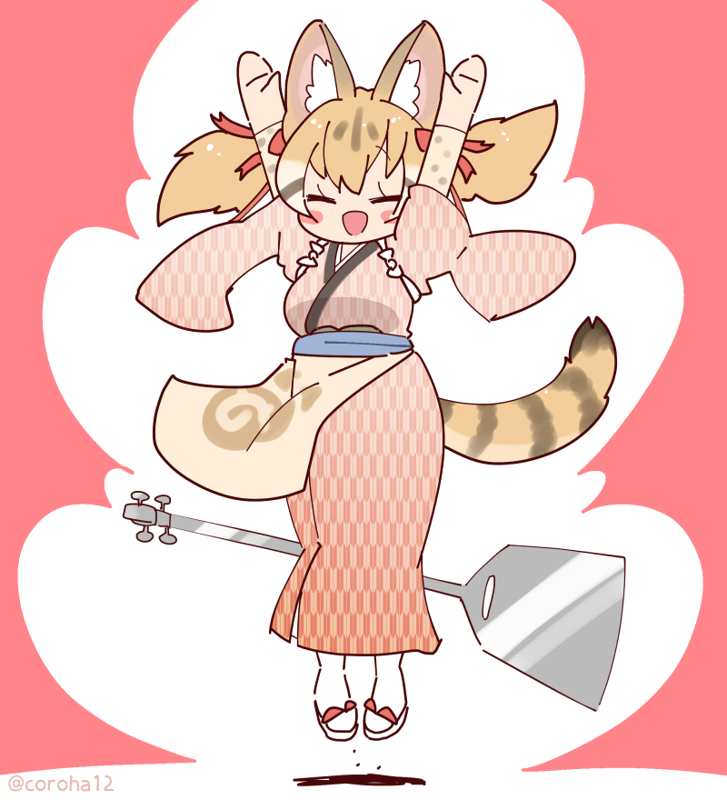 large-spotted genet (kemono friends and 1 more) drawn by coroha