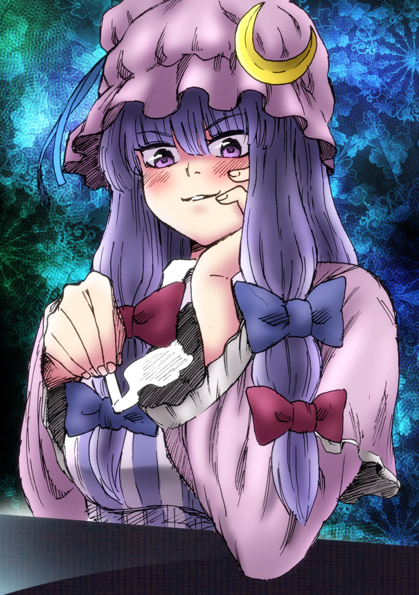 patchouli knowledge and taisa (touhou and 1 more) drawn by meis_(terameisu)