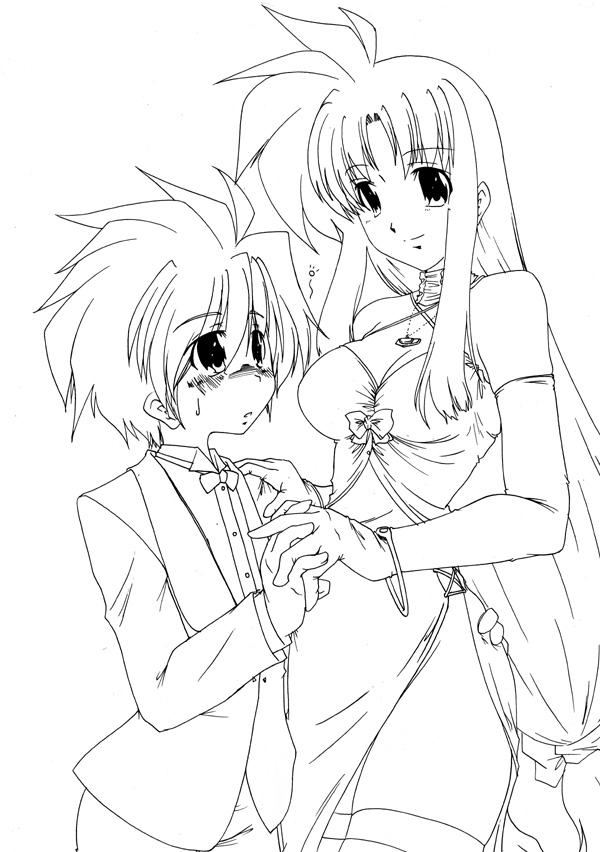 fate testarossa and erio mondial (lyrical nanoha and 1 more)