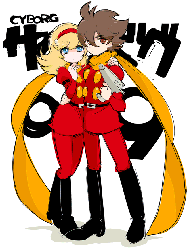 francoise arnoul and shimamura joe (cyborg 009) drawn by manodemarina