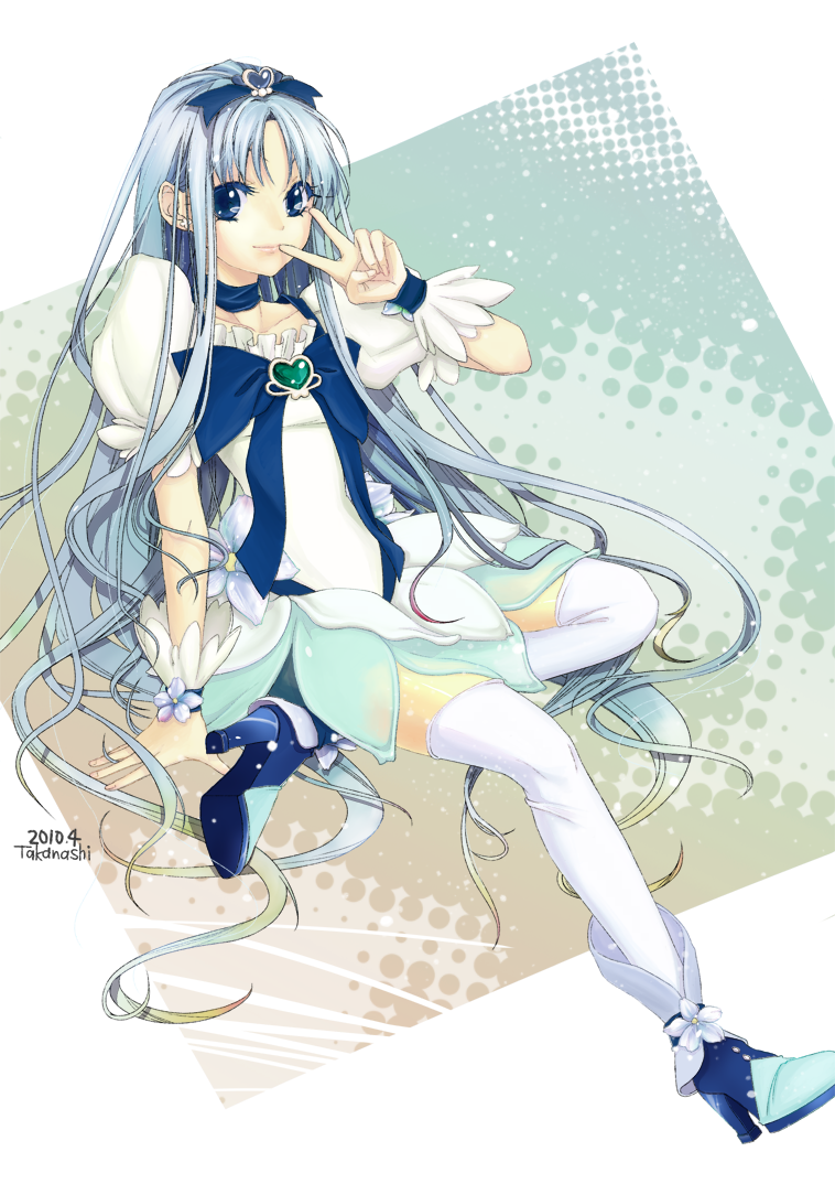 kurumi erika and cure marine (precure and 1 more) drawn by takanashi_kana