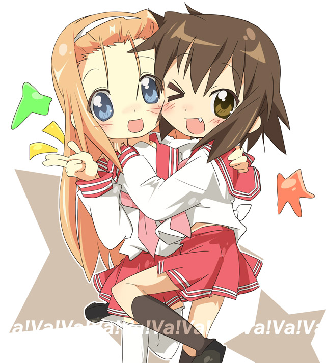 kusakabe misao and minegishi ayano (lucky star) drawn by ixy