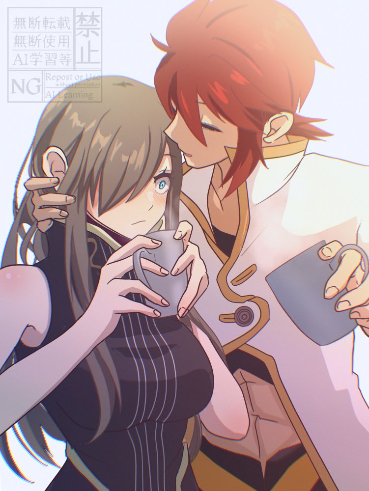 tear grants and luke fon fabre (tales of and 1 more) drawn by komegura