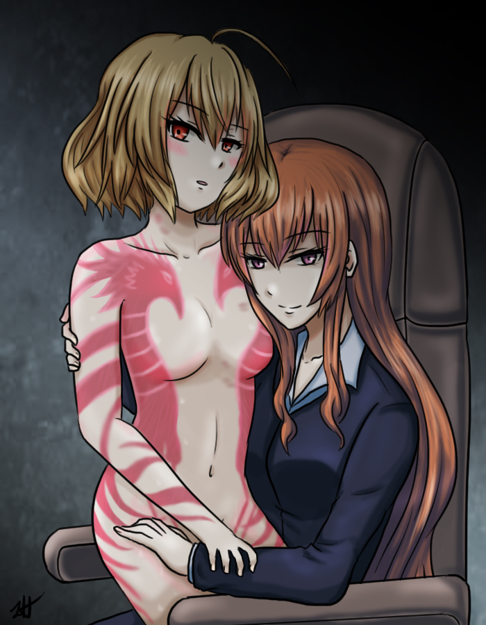 hashiri nio and yuri meichi (akuma no riddle) drawn by athyra