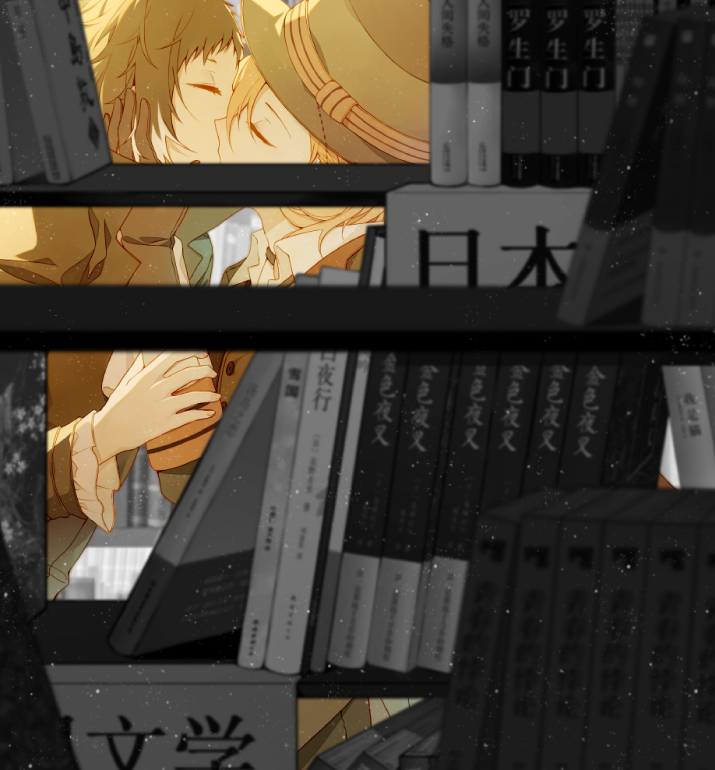 nakahara chuuya and akutagawa ryuunosuke (bungou stray dogs) drawn by zaro