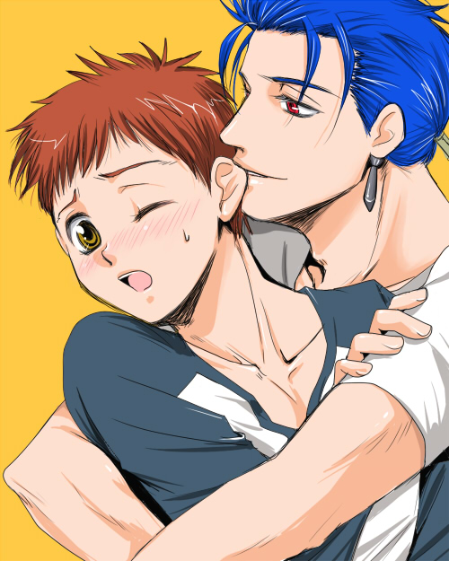 emiya shirou and cu chulainn (fate and 1 more) drawn by setta_(tokinon)