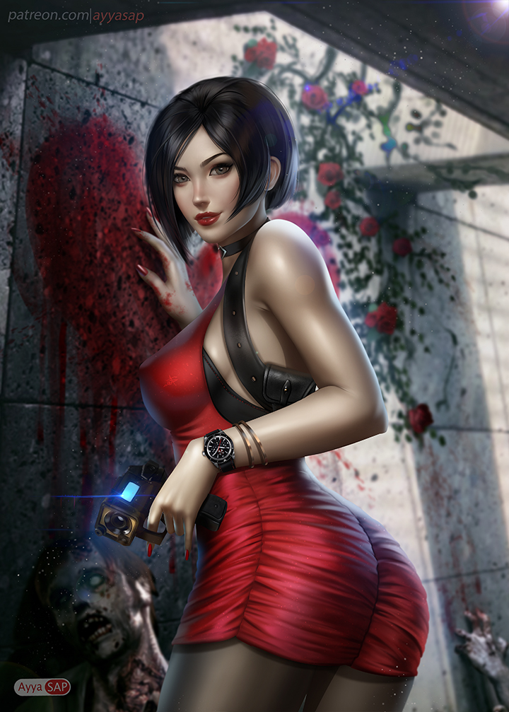 ada wong (resident evil and 1 more) drawn by ayya_sap
