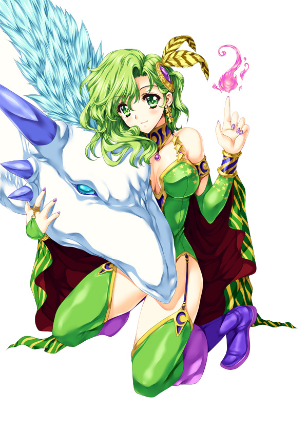 rydia and mist dragon (final fantasy and 1 more) drawn by tamiya_akito