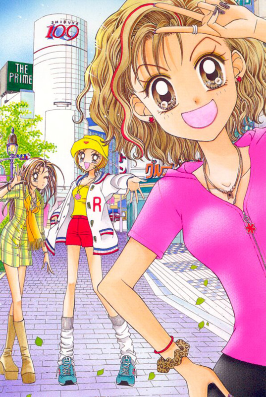 kotobuki ran, hoshino aya, and yamazaki miyu (gals!) drawn by fujii_mihona