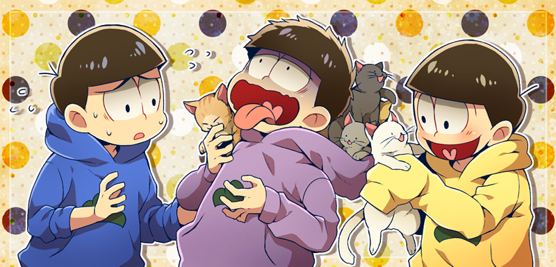 matsuno karamatsu, matsuno ichimatsu, and matsuno jyushimatsu (osomatsu and 2 more) drawn by mioka_a