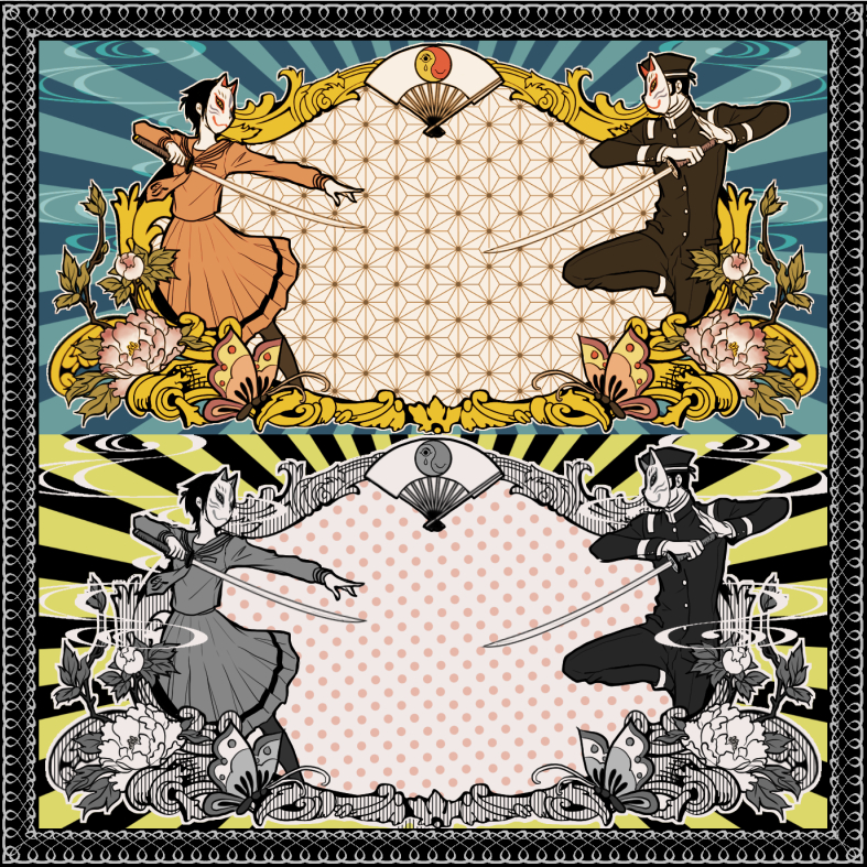 kuzunoha raidou and daidoji kaya (devil summoner and 1 more) drawn by enraku_(kemulily)