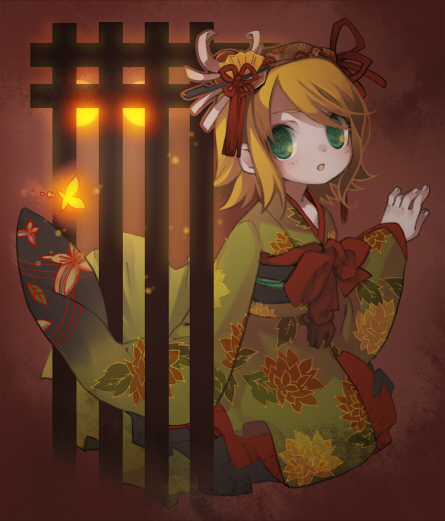 kagamine rin (vocaloid and 1 more) drawn by kototoka