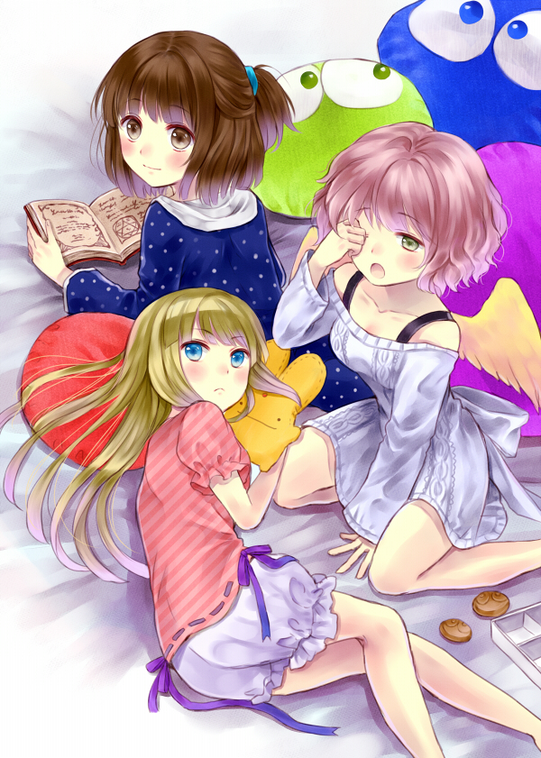 arle nadja, puyo, carbuncle, witch, and harpy (puyopuyo and 1 more) drawn by hanekoto