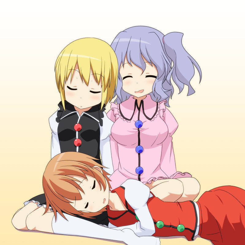 lunasa prismriver, merlin prismriver, and lyrica prismriver (touhou) drawn by cato_(monocatienus)