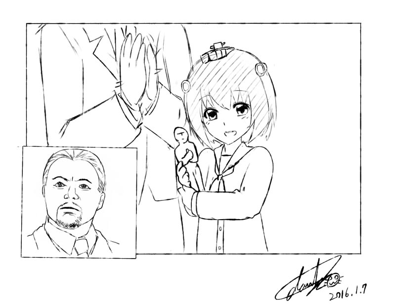 yukikaze and leonardo dicaprio (kantai collection and 1 more) drawn by darkmaya