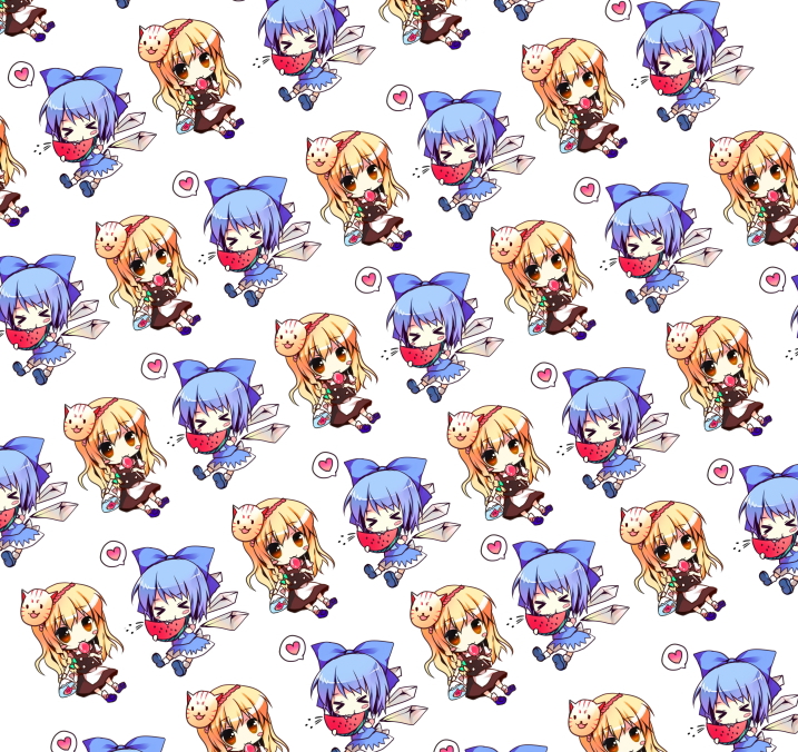 kirisame marisa and cirno (touhou) drawn by azumi_kazuki