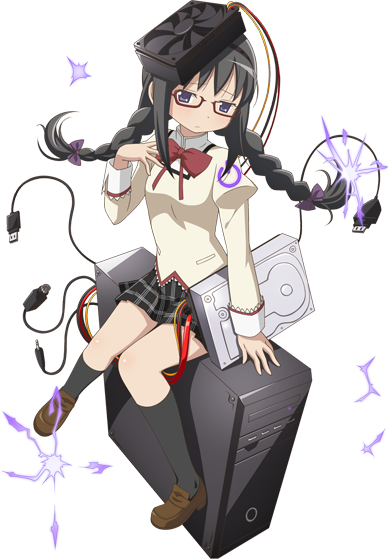 akemi homura (mahou shoujo madoka magica and 1 more)