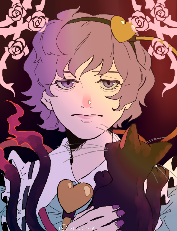 komeiji satori and kaenbyou rin (touhou) drawn by raya_(uk_0128)