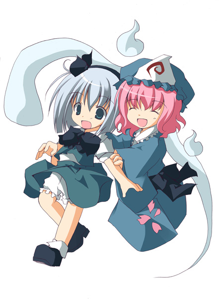 konpaku youmu and saigyouji yuyuko (touhou) drawn by mizuse_kiseki