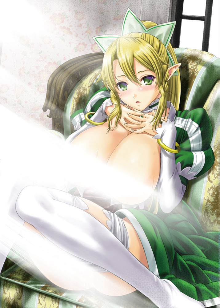 leafa (sword art online) drawn by q-gaku