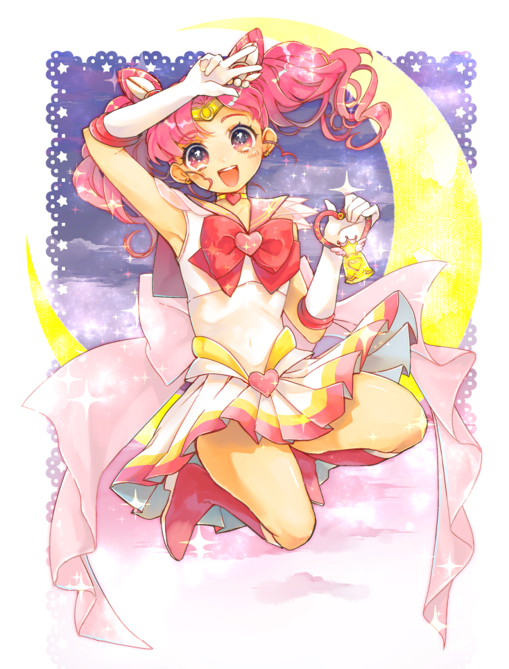chibi usa, sailor chibi moon, and super sailor chibi moon (bishoujo senshi sailor moon and 1 more) drawn by 58_(scbaby)