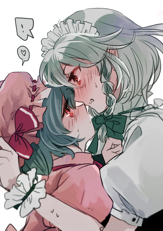 remilia scarlet and izayoi sakuya (touhou) drawn by kururi