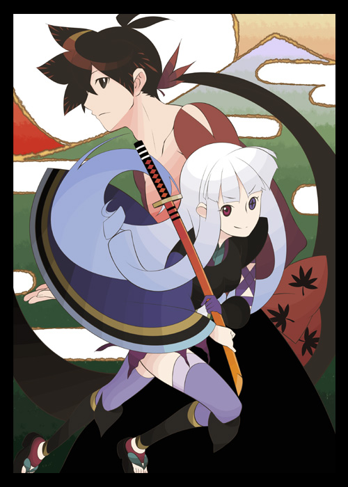 togame and yasuri shichika (katanagatari) drawn by mizuki_makoto