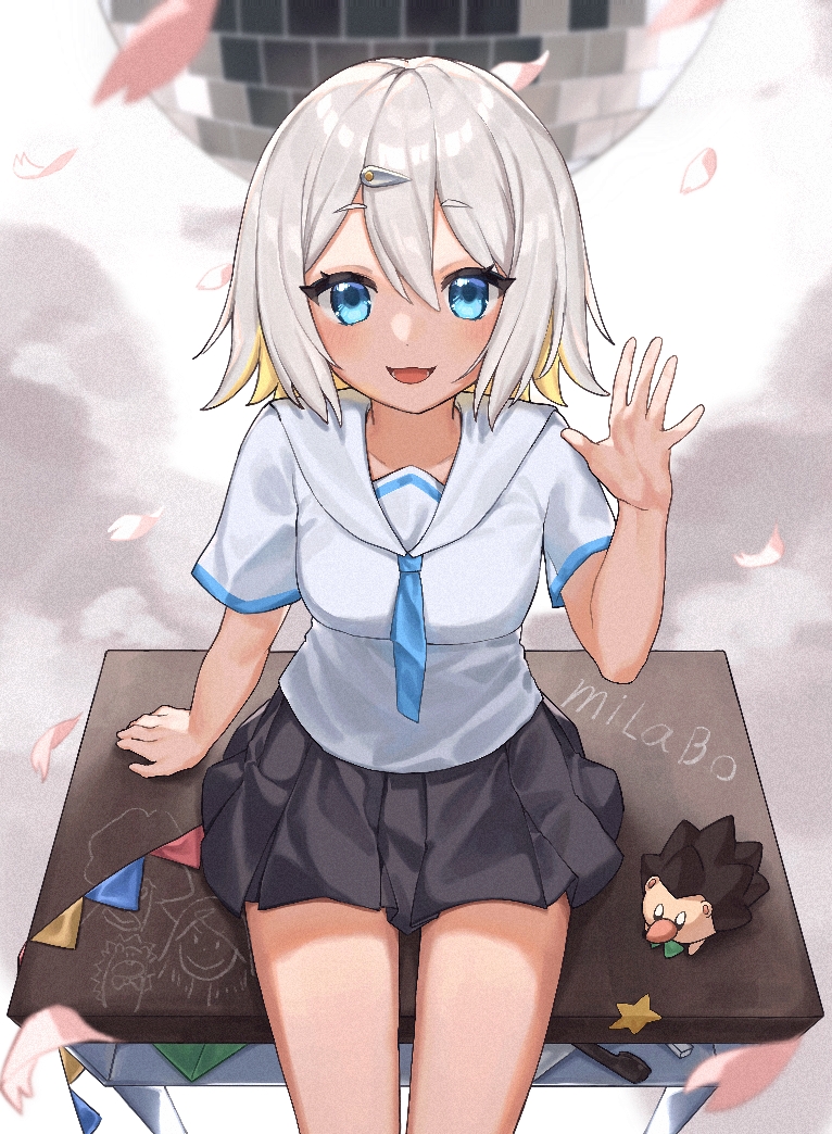 nira-chan and uniguri (zutto mayonaka de ii no ni and 1 more) drawn by byyy_(user_xgka2437)